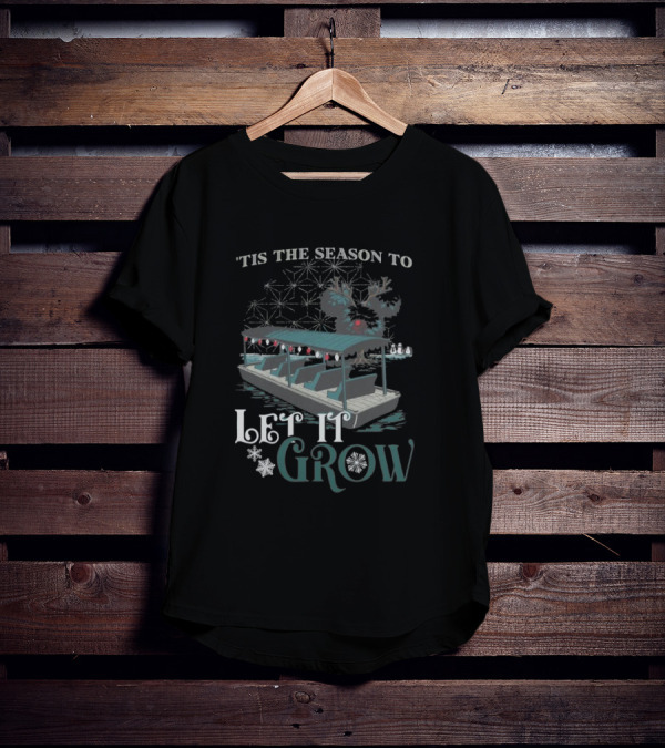 ‘Tis The Season To Let It Grow Christmas Snowflakes Boat Reindeer T-Shirt