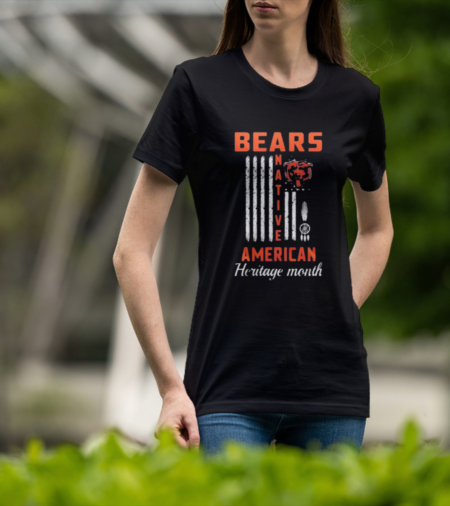 Chicago Bears Native American Heritage Month Bears American Heritage Month T-Shirt