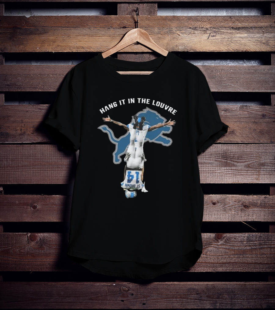 Hang It In The Louvre Detroit Lions St. Brown T-Shirt