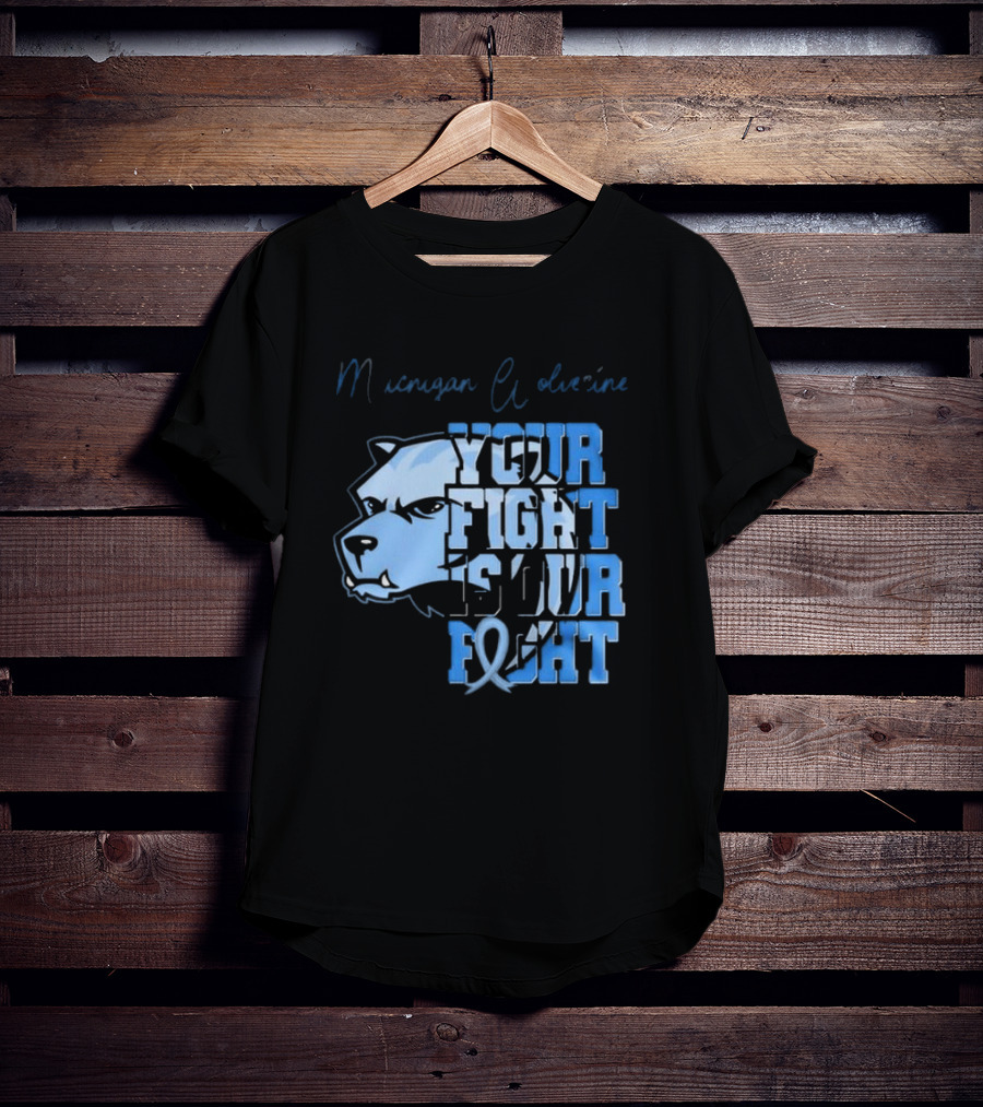 Michigan Wolverines Your Fight Is Our Fight Tackle Diabetes Awareness T-Shirt