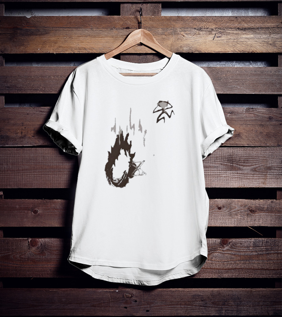 Big Trouble Trouble Brown Running From Fiery Explosion T-Shirt