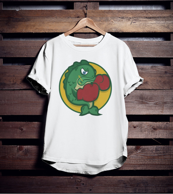 Hookline Sinkers Boxing Fish Icon T-Shirt