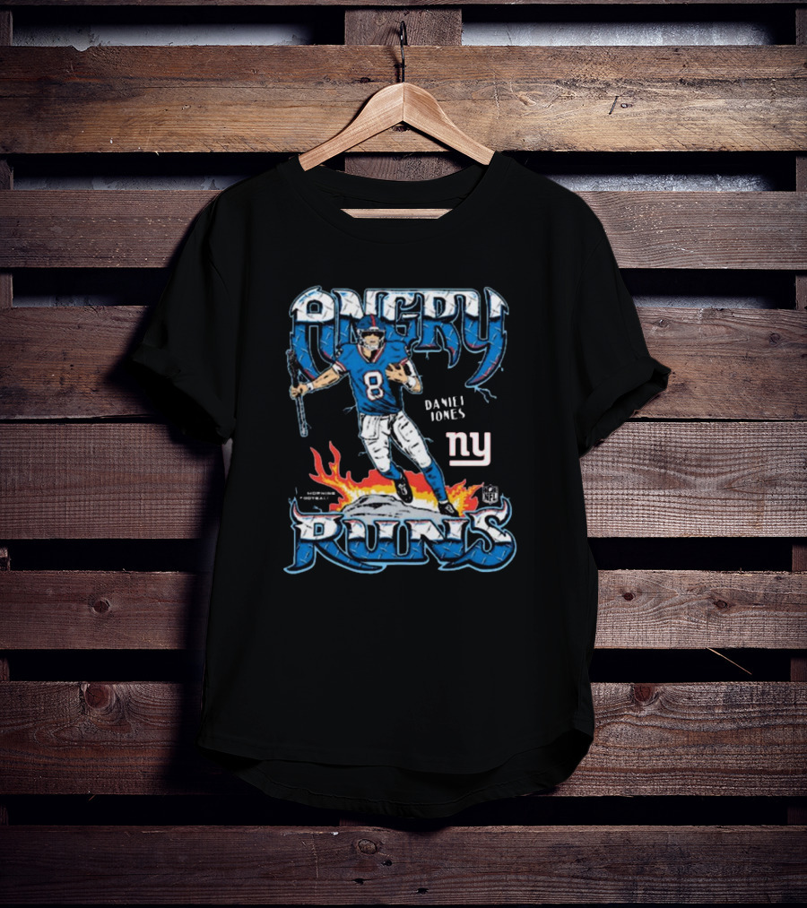 Angry Runs Daniel Jones New York Giants NFL T-Shirt
