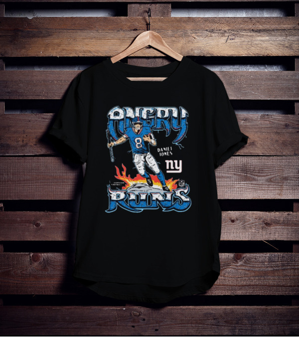 Angry Runs Daniel Jones New York Giants NFL T-Shirt