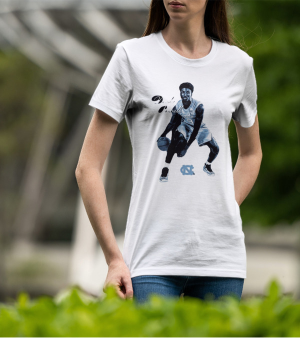 Drake Powell North Carolina Tar Heels Basketball Player With UNC T-Shirt
