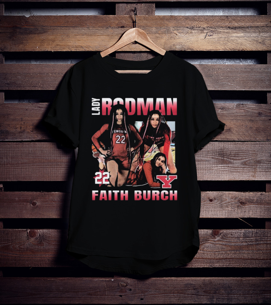 Lady Rodman Faith Burch Youngstown State Penguins 22 T-Shirt