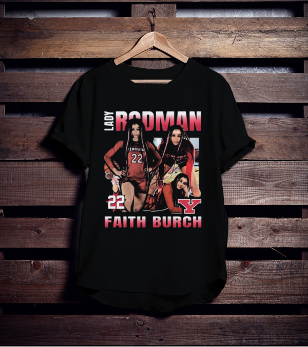 Lady Rodman Faith Burch Youngstown State Penguins 22 T-Shirt