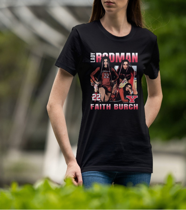 Lady Rodman Faith Burch Youngstown State Penguins 22 T-Shirt
