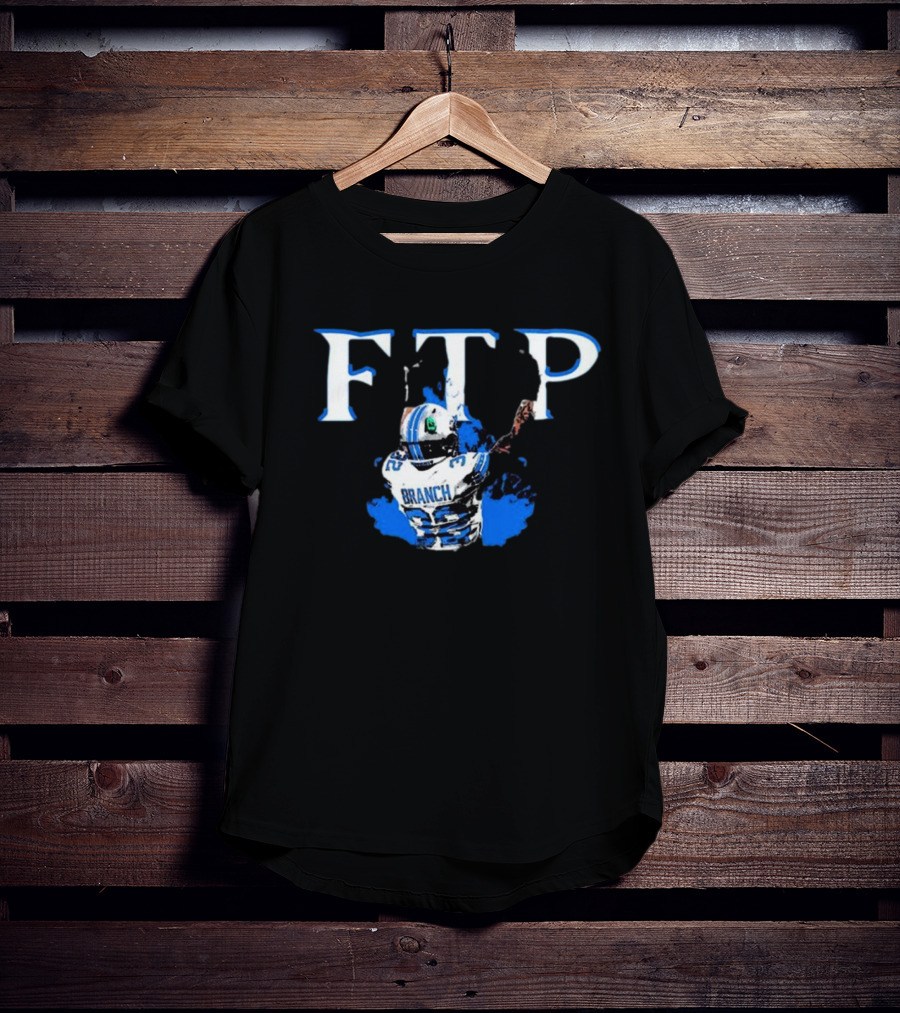 FTP Brian Branch Detroit Lions NFL Player Back Jersey T-Shirt
