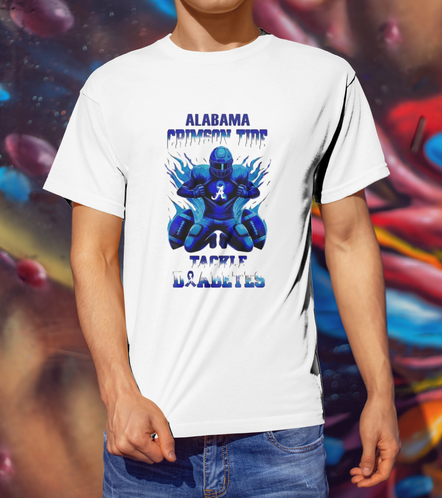 Alabama Crimson Tide Football Tackle Diabetes Awareness Month November T-Shirt
