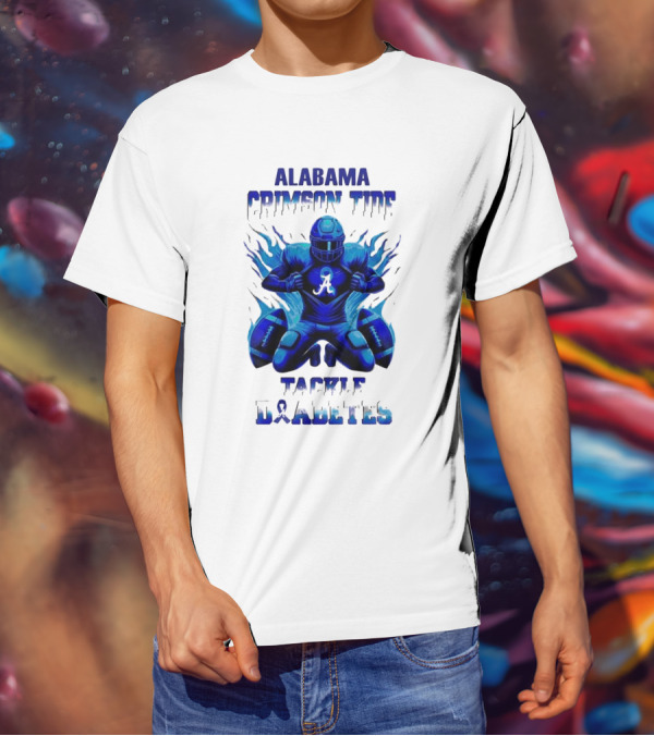 Alabama Crimson Tide Football Tackle Diabetes Awareness Month November T-Shirt
