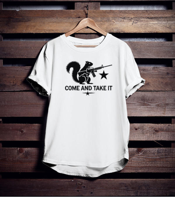Peanut The Squirrel Holding Rifle Come And Take It Iconic Star T-Shirt