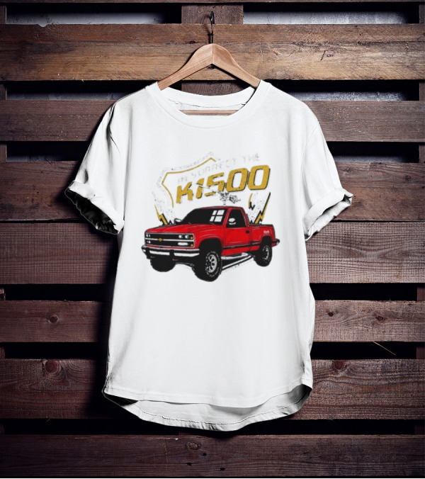 Resurrect The K1500 Fat Electrician Red Chevy Pickup Truck T-Shirt