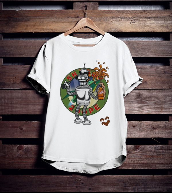 Shaggy Show Bender 2 Dope Futurama Fudge Robot T-Shirt
