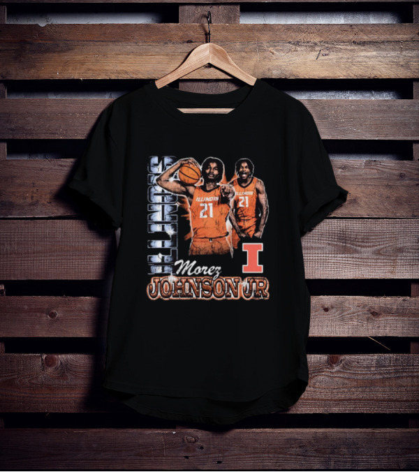 Illinois Fighting Illini Morez Johnson Jr Basketball Retro 90s T-Shirt