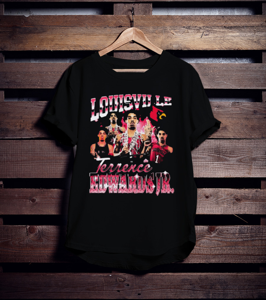 Louisville Cardinals Terrence Edwards Jr. 90s Style Basketball Champion T-Shirt