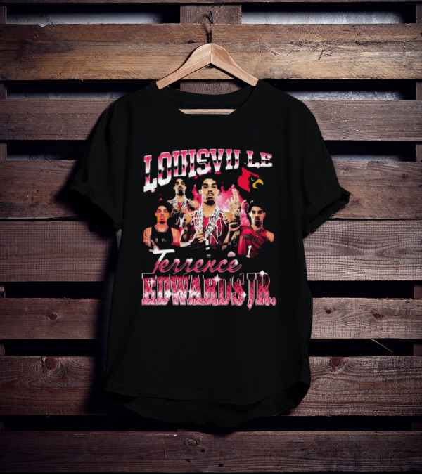 Louisville Cardinals Terrence Edwards Jr. 90s Style Basketball Champion T-Shirt