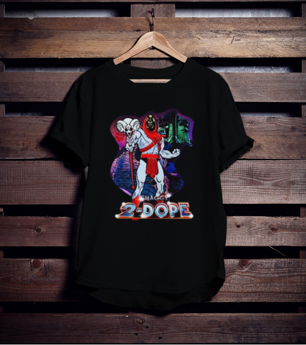 Shaggy 2 Dope Skeletor Mashup With Vintage Castle Background T-Shirt