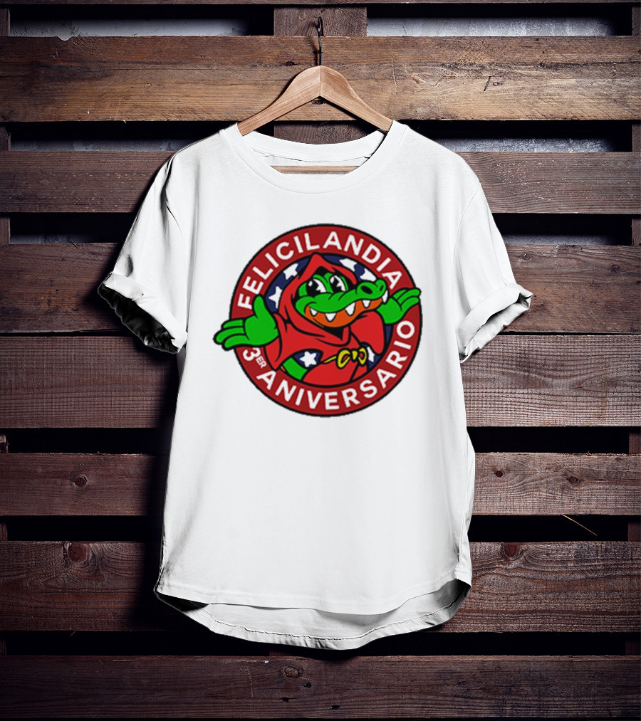 Alvaro Diaz Felicilandia 3rd Aniversario Crocodile In Red Cape T-Shirt