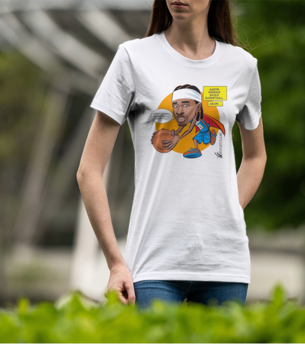 Don’t Worry Basketball I Got You Aaron Wiggins Saves Basketball Again Oklahoma City Thunder NBA Cartoon T-Shirt