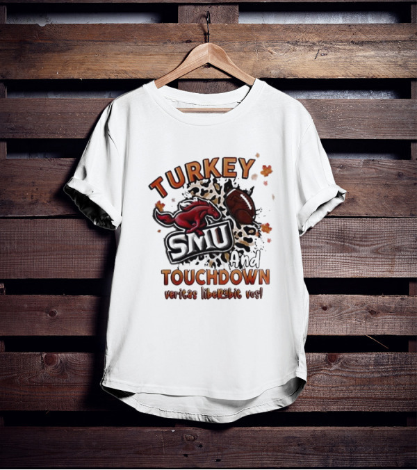 SMU Mustangs Turkey Touchdown Veritas Liberabit Vos T-Shirt
