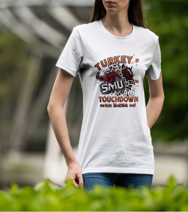 SMU Mustangs Turkey Touchdown Veritas Liberabit Vos T-Shirt