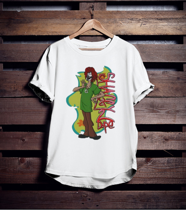 Shaggy 2 Dope Cartoon Character With Green T-Shirt