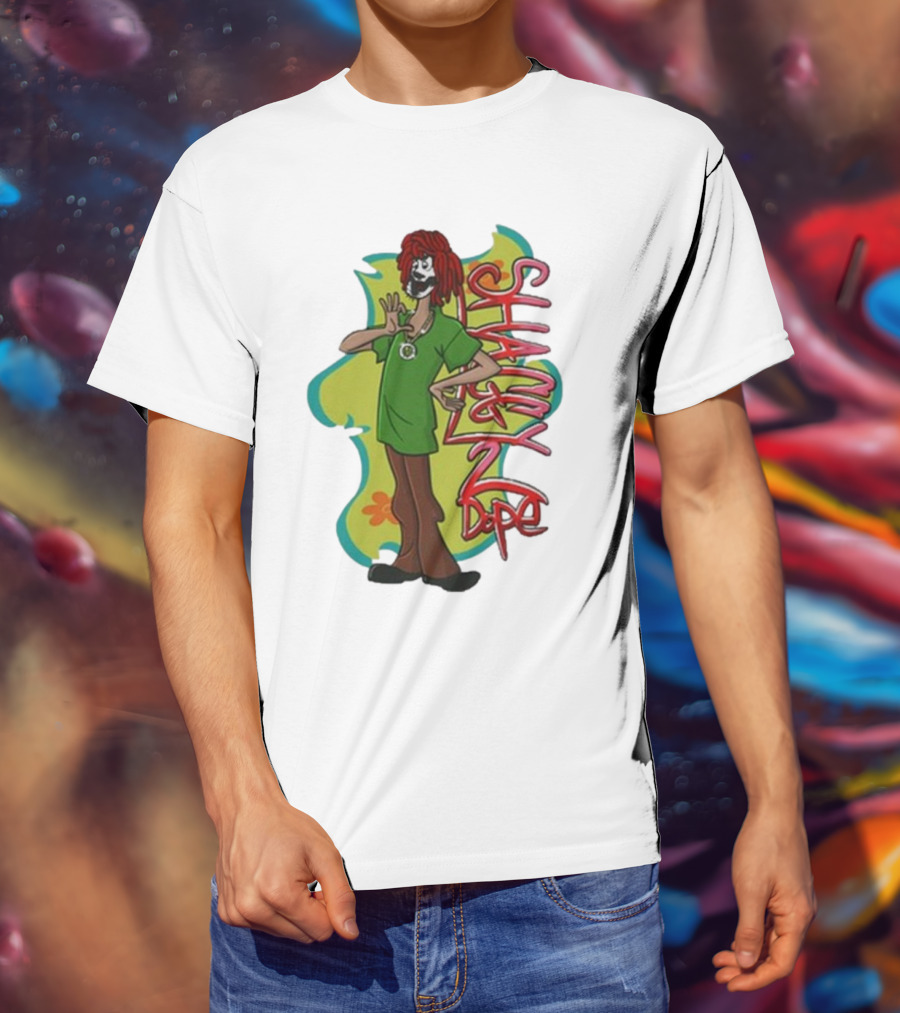 Shaggy 2 Dope Cartoon Character With Green T-Shirt