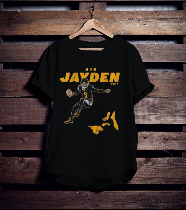 Air Jayden NFL Football Number 5 Jumping Action T-Shirt