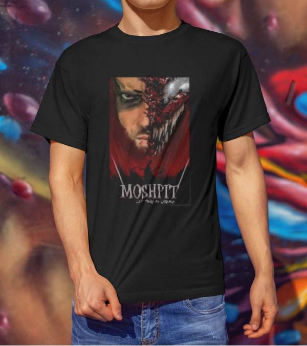 MOSHPIT Let There Be Carnage Half Human Half Monster Face T-Shirt