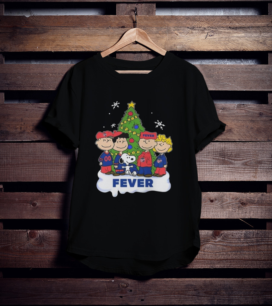 Indiana Fever Snoopy Peanuts Christmas T-Shirt