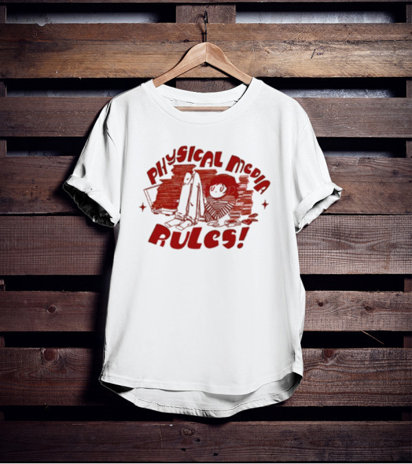 Physical Media Rules Laptop Stacks By Art By Lid T-Shirt