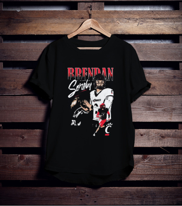 Brendan Sorsby Cincinnati Bearcats NCAA Football Player T-Shirt
