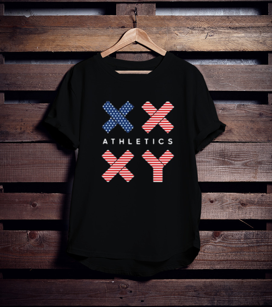 Jennifer Sey XX-Xy Athletics Stars And Stripes USA Flag T-Shirt