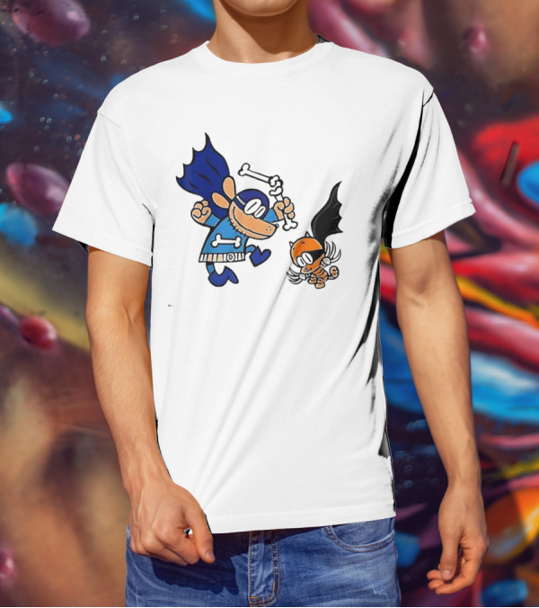 Dog And Cat Essentials Superhero Duo Dog Man And Cat Kid T-Shirt