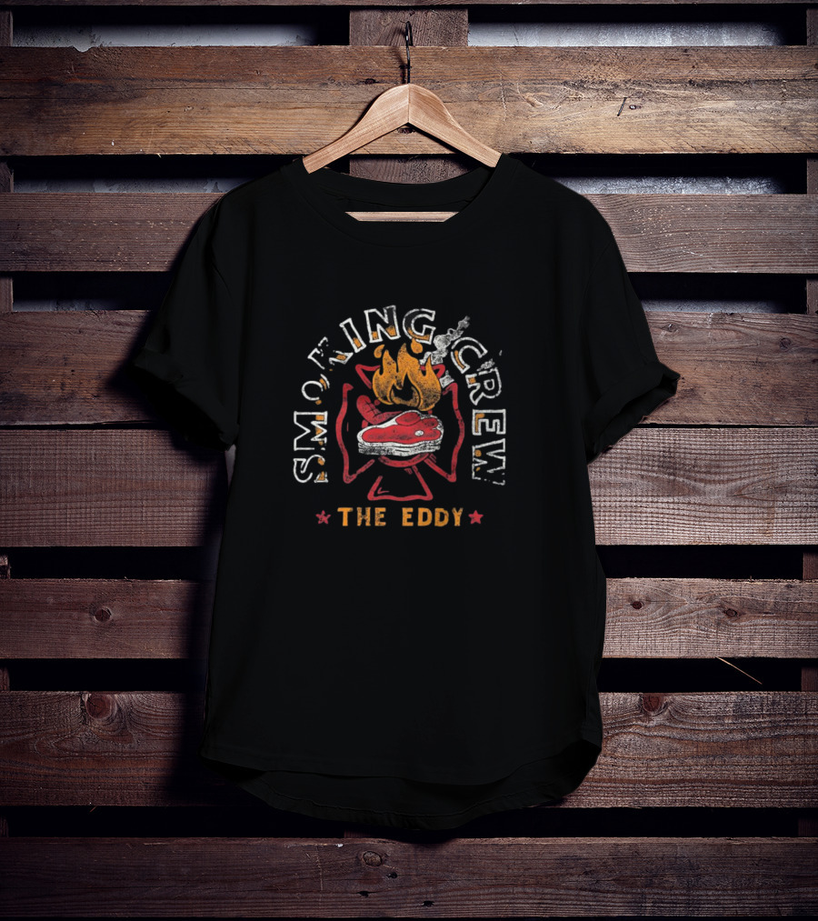 Smoking Crew The Eddy BBQ Flame Steak Vintage T-Shirt
