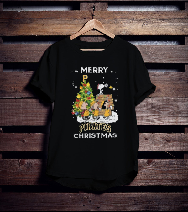 Pittsburgh Pirates X Snoopy Merry Pirates Christmas T-Shirt