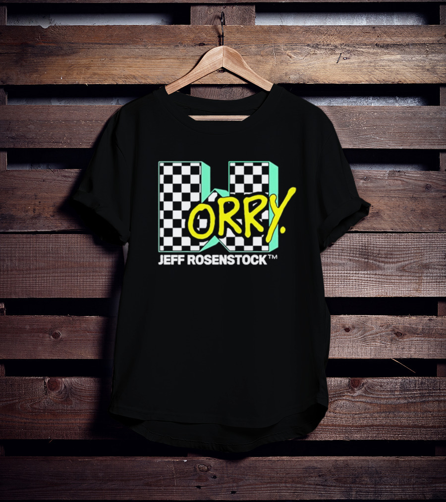 Jeff Rosenstock Worry Checkerboard Design Worry T-Shirt