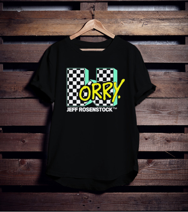 Jeff Rosenstock Worry Checkerboard Design Worry T-Shirt