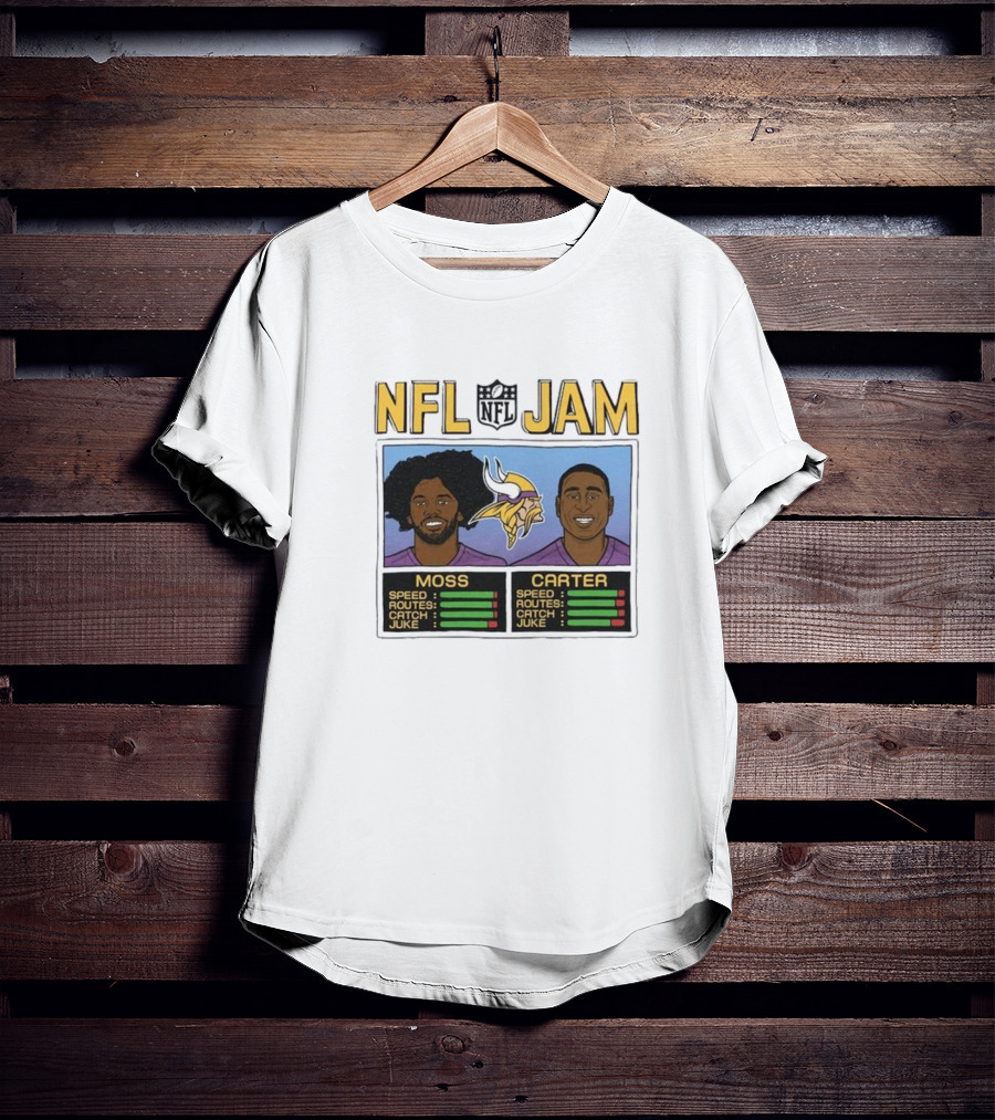 NFL Jam Randy Moss Cris Carter Minnesota Vikings Legend Duo T-Shirt