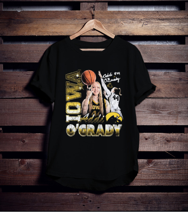 Addi O’Grady Iowa Hawkeyes 44 Basketball Signature 90s T-Shirt