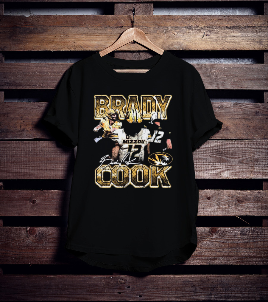 Brady Cook Mizzou Missouri Tigers 90s Signature Stadium Football Tiger T-Shirt