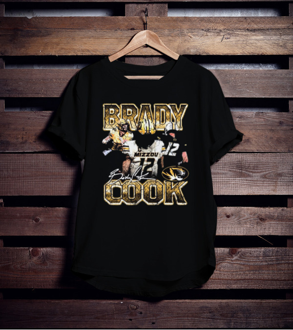Brady Cook Mizzou Missouri Tigers 90s Signature Stadium Football Tiger T-Shirt