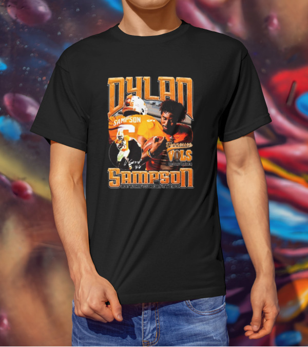 Dylan Sampson Tennessee Vols Record Holder Most Rushing Touchdowns In A Season Vintage Icon Signature T-Shirt