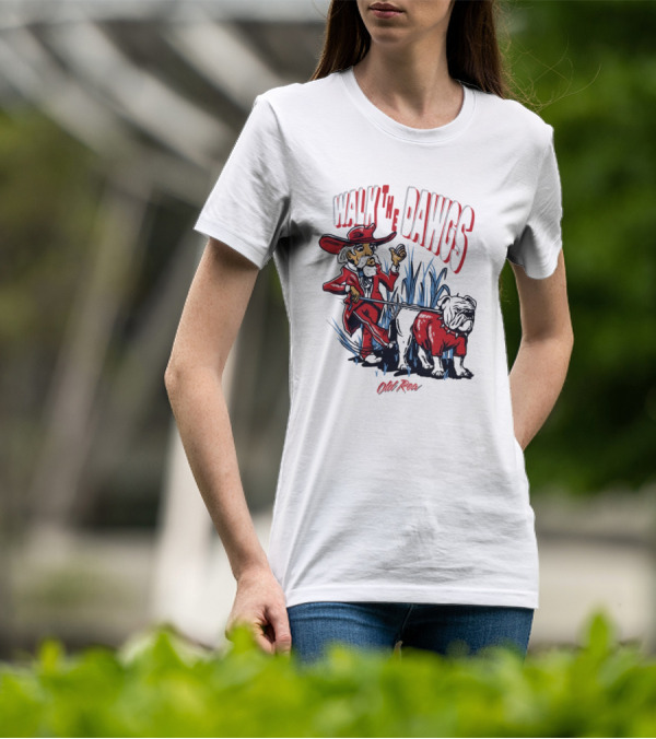Walk The Dawgs Old Row Georgia Bulldogs Vs. Ole Miss Rebels T-Shirt