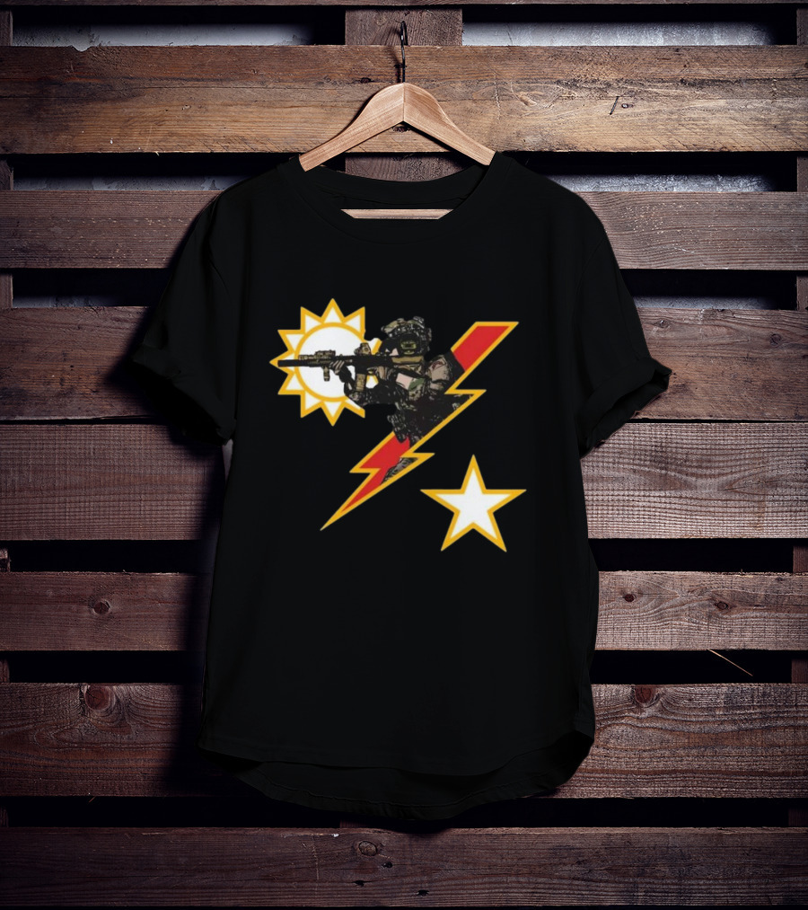 American Trigger Pullers Ranger SSB Sun Soldier Lightning Star T-Shirt