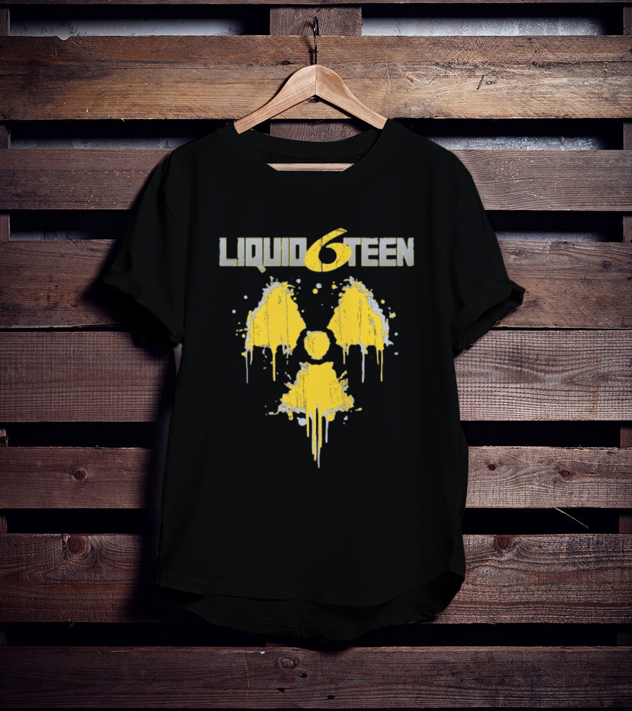 LIQUID 6TEEN Radiation Symbol Dripping Effect T-Shirt