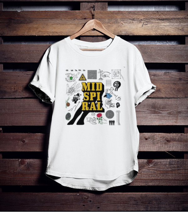 MID SPIRAL BadBadNotGood Ants Eye Spiral Symbol Pillar Rose T-Shirt