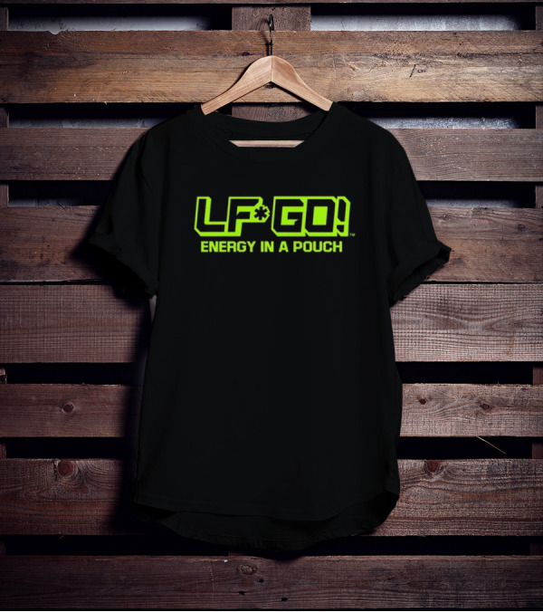 LFGO Energy In A Pouch Bright Neon Branding T-Shirt