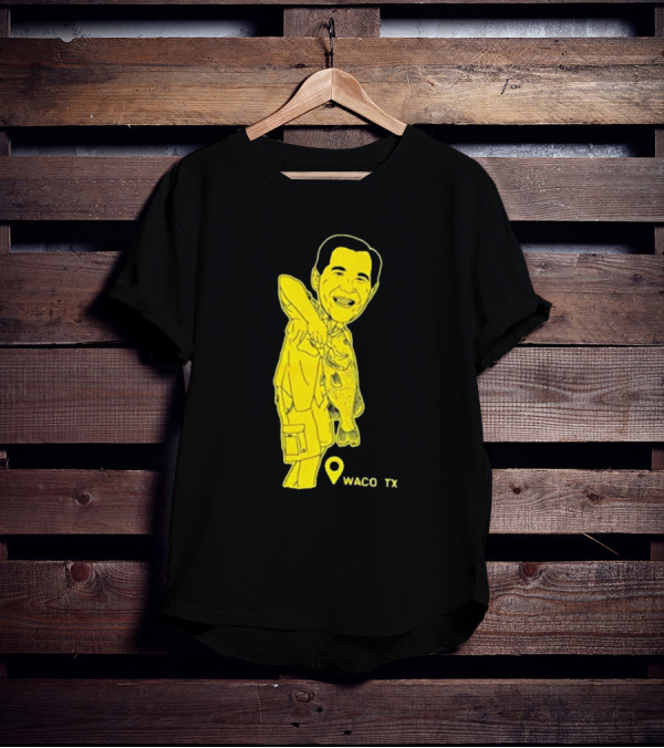 Cott Drew Fishing Caricature Waco TX T-Shirt